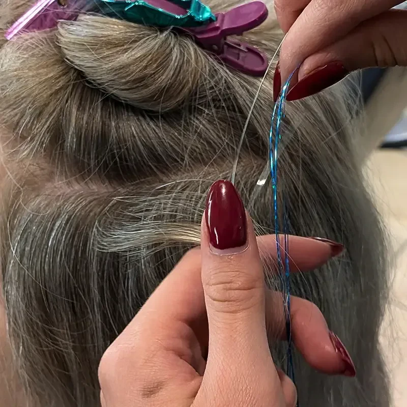 Hair Tinsel Closeup