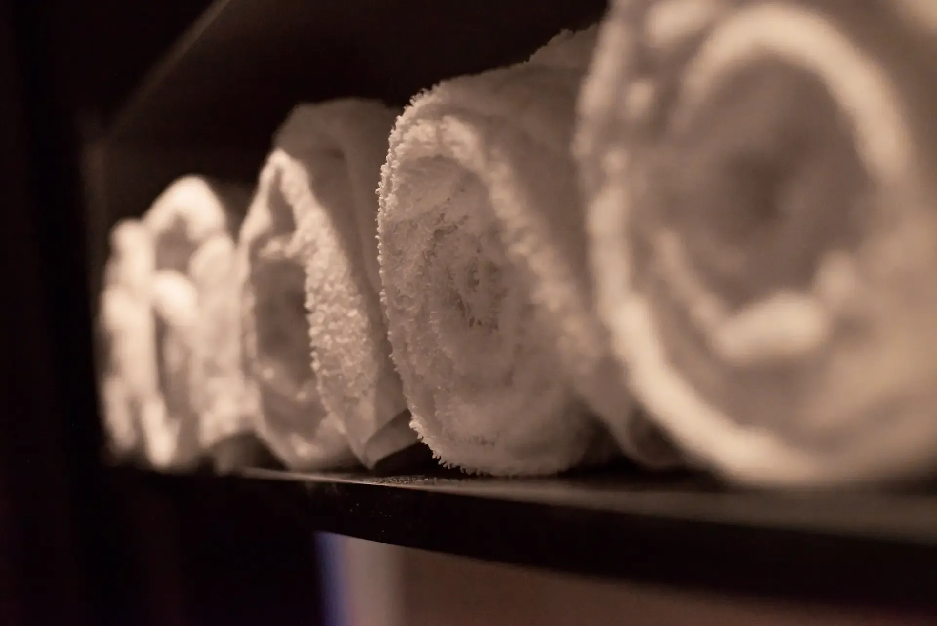 big rolled towels